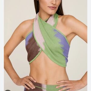 House of Sunny Halter Wrap Top